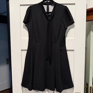 Smak Parlour XL Black Polka Dot Mini Dress